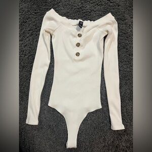 White Ribbed One Piece by Windsor